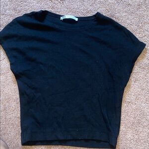 Black Short Sleeve Top ZARA